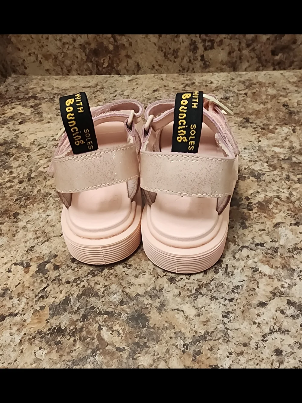 Dr. Martens Kids Pink Heart Sandals Size 12 US / 29 EU